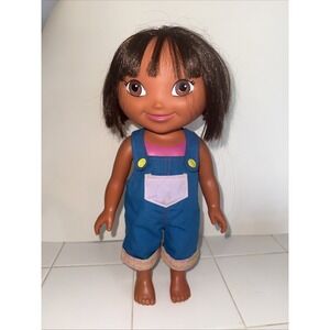 DORA the Explorer Mattel 2003 Dress Up Adventure 15" Doll w/Jean Overalls